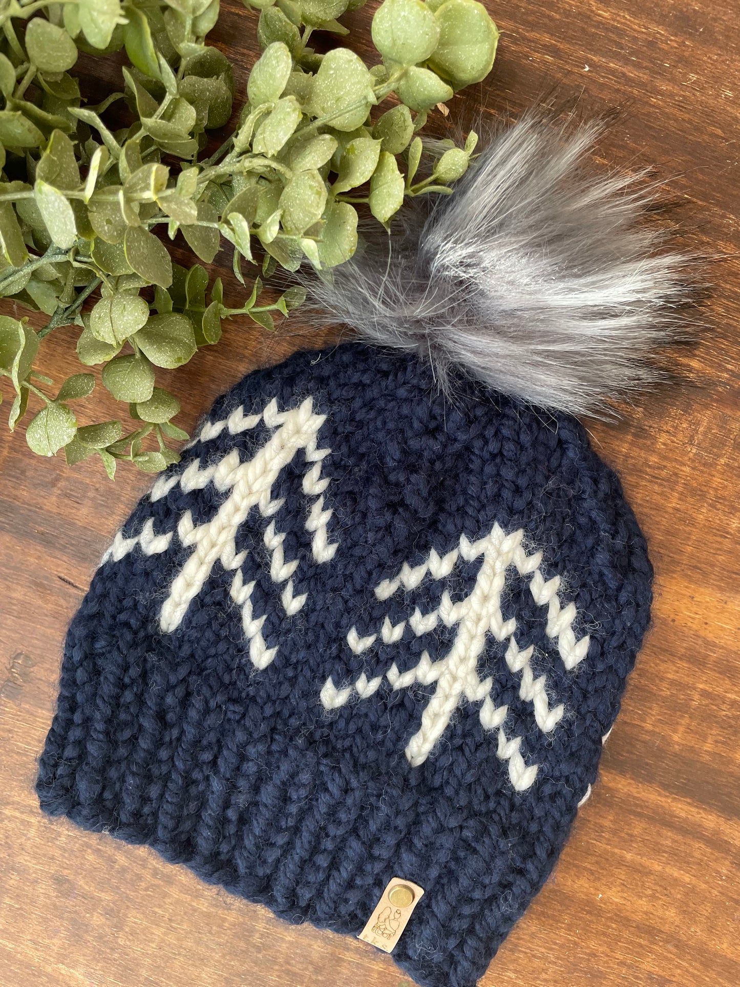 Navy Blue Tree Hat