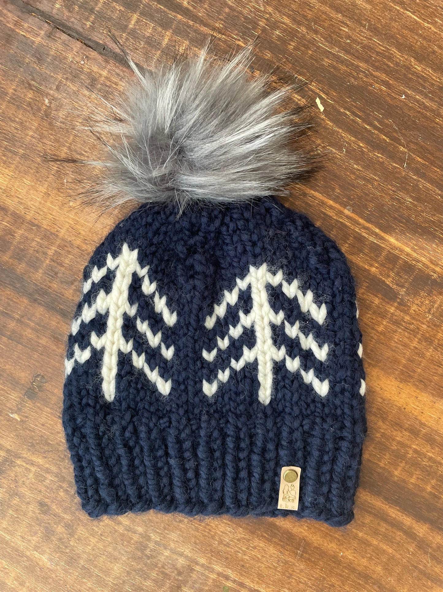 Navy Blue Tree Hat