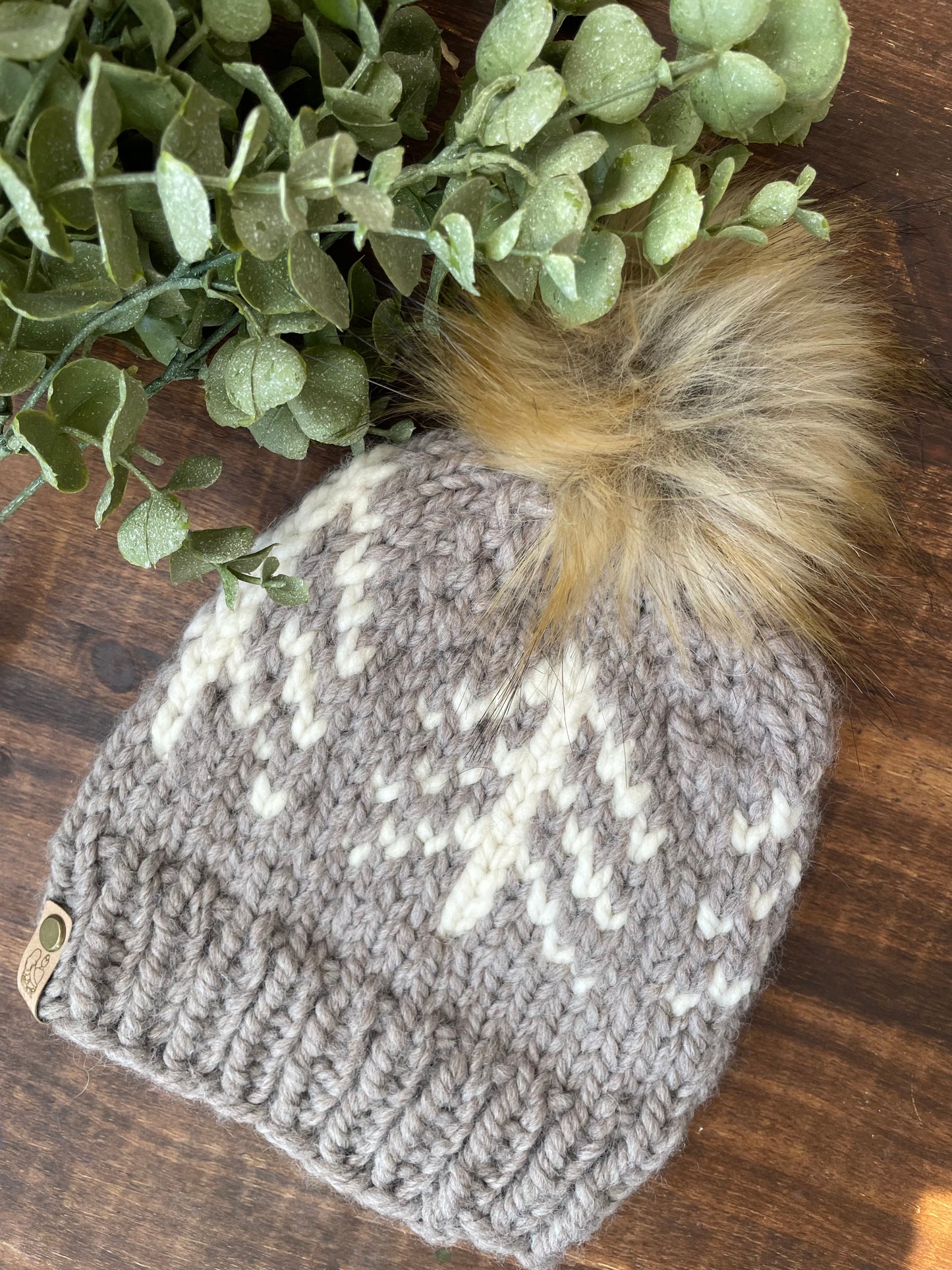 Taupe Tree Hat