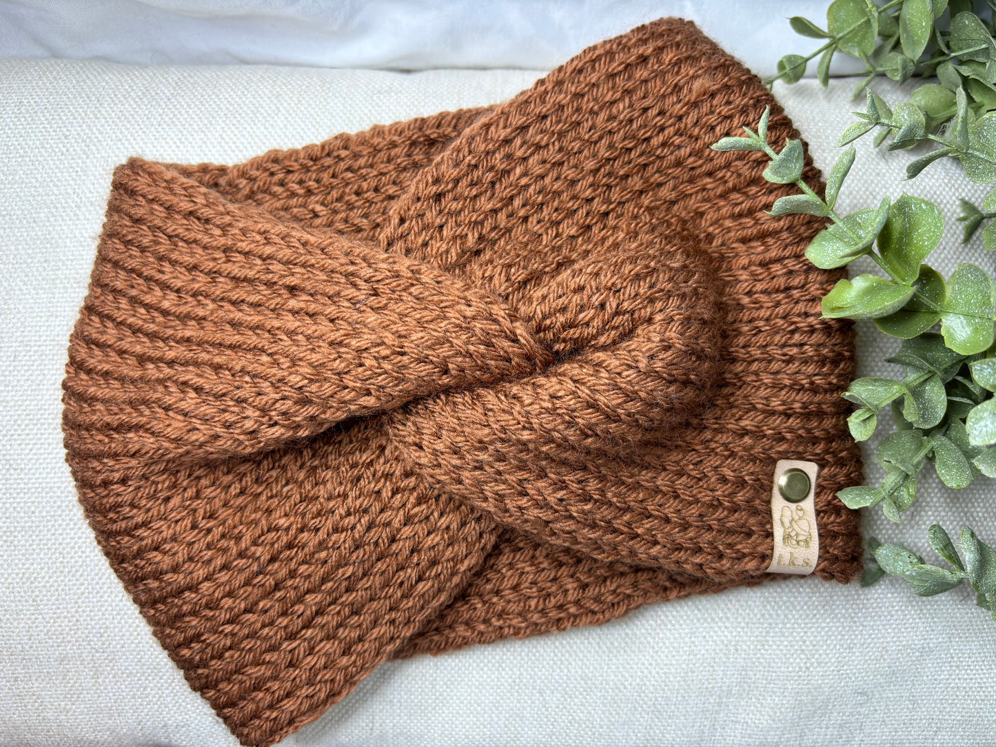 Rust Brown Twist Headband