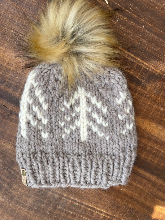 Taupe Tree Hat