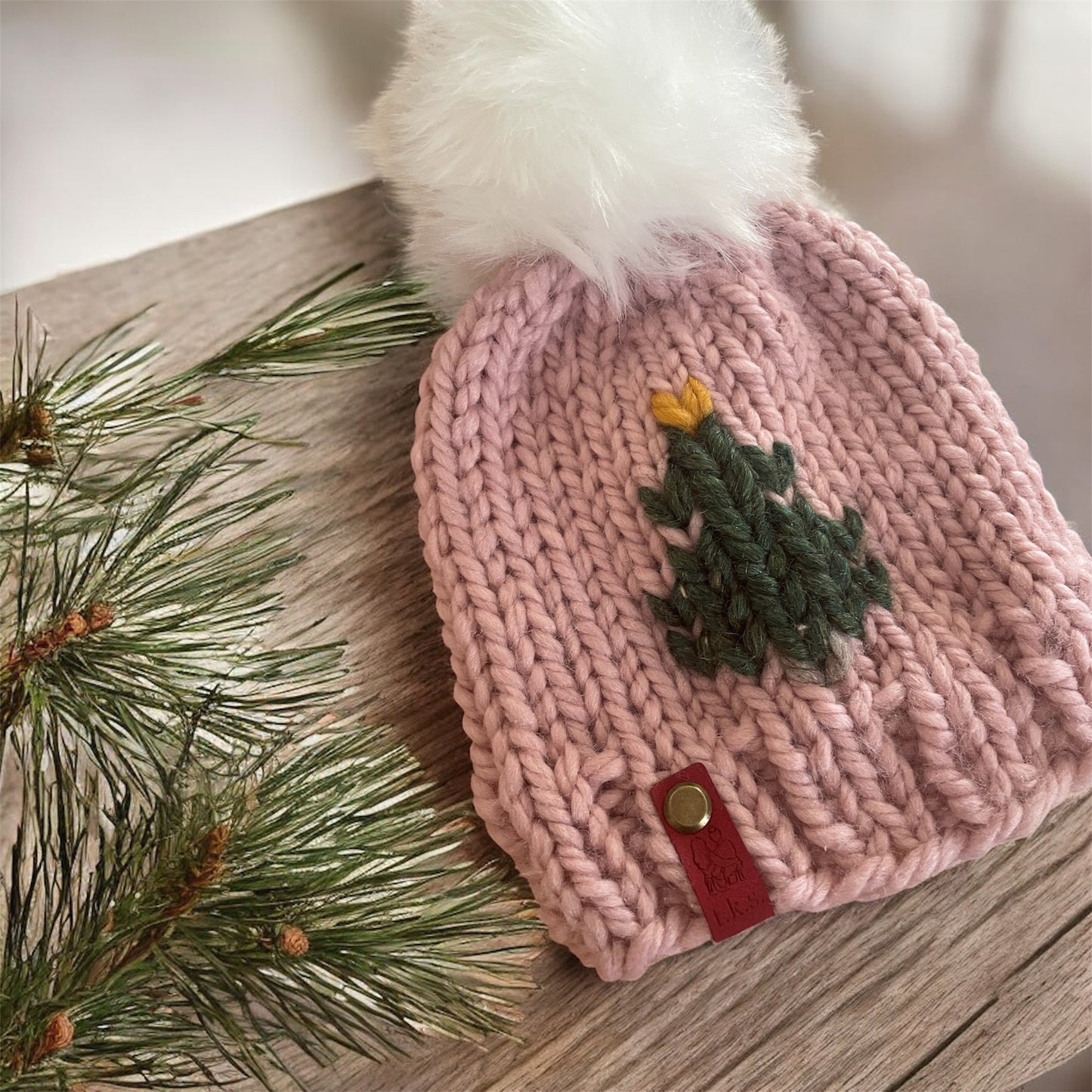 Pink Christmas Tree Hat