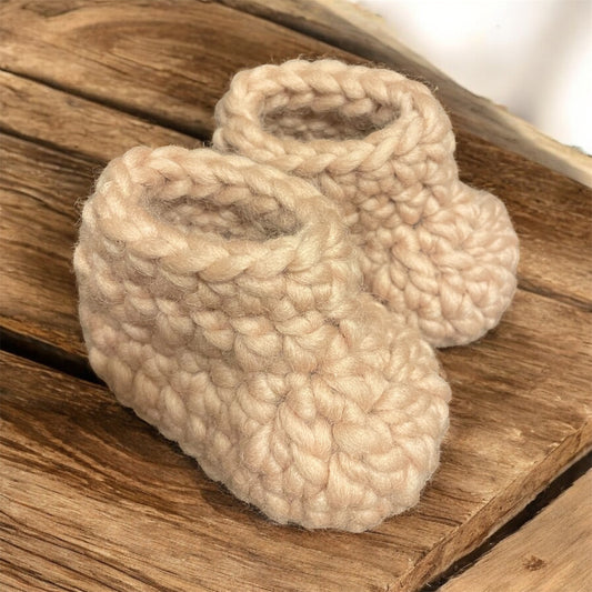 Tan Baby Booties