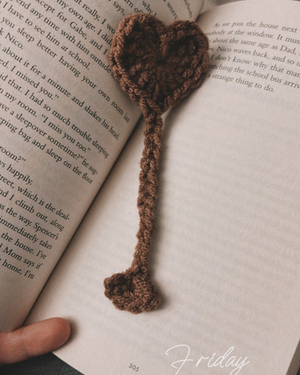 Heart book mark