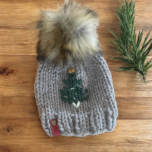 Taupe Christmas Tree Hat