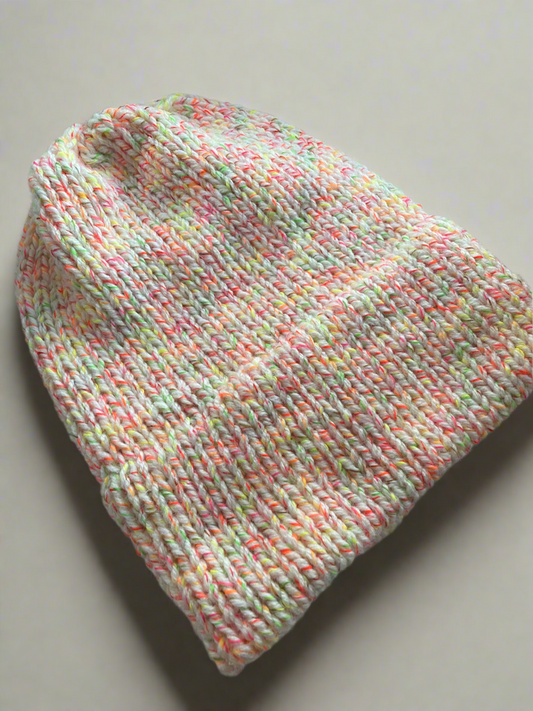 Double Brim Beanie in Neon
